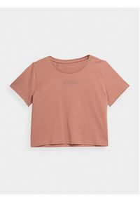 4f - 4F T-Shirt 4FSS23TTSHF333 Różowy Regular Fit. Kolor: różowy. Materiał: bawełna #4