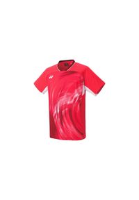 YONEX - Koszulka sportowa męska Yonex CTM105684995. Typ kołnierza: polo. Kolor: czerwony. Materiał: poliester. Styl: sportowy