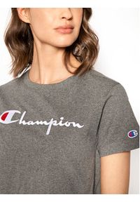 Champion T-Shirt Script Logo 110992 Szary Regular Fit. Kolor: szary. Materiał: bawełna #5