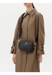 TOMMY HILFIGER - Tommy Hilfiger Torebka Th Distinct Camera Bag Mono AW0AW17221 Czarny. Kolor: czarny. Materiał: skórzane #3