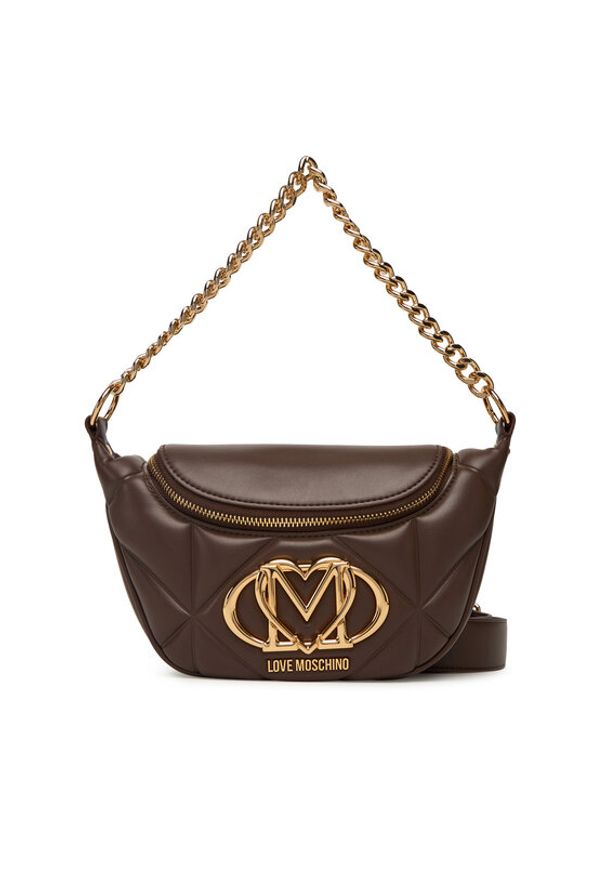 Love Moschino - LOVE MOSCHINO Saszetka nerka JC4187PP0NLC0313 Brązowy. Kolor: brązowy. Materiał: skóra