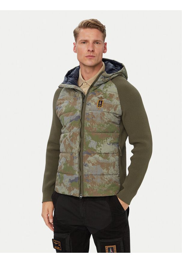 Aeronautica Militare Kurtka przejściowa 262AM1389UCL00006 Khaki Regular Fit. Kolor: brązowy. Materiał: syntetyk
