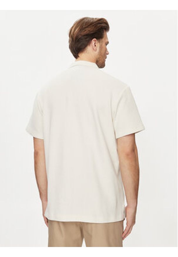 Wrangler Polo Rugby 112350413 Écru Relaxed Fit. Typ kołnierza: polo. Materiał: bawełna