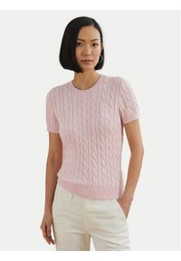 Lauren Ralph Lauren - LAUREN RALPH LAUREN Sweter 200965880002 Różowy Relaxed Fit. Kolor: różowy. Materiał: bawełna