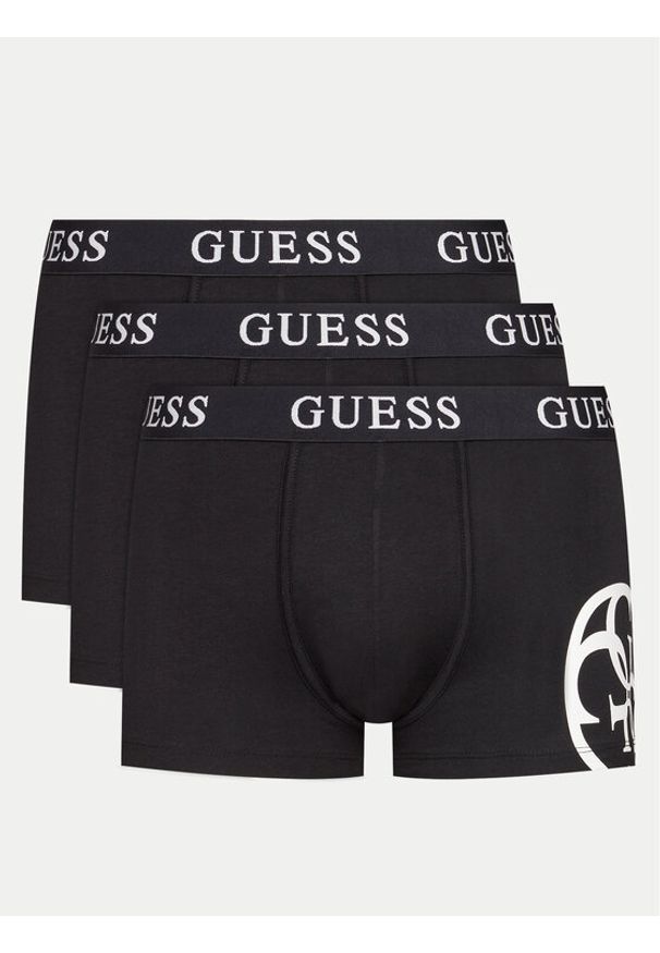 Guess Komplet 3 par bokserek Placed Logo U4RG04 K6YW0 Czarny. Kolor: czarny. Materiał: bawełna