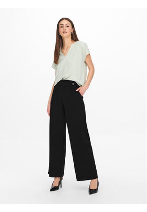 JDY Spodnie materiałowe Geggo 15208430 Czarny Wide Leg. Kolor: czarny. Materiał: syntetyk