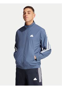 Adidas - adidas Bluza Future Icons 3-Stripes IR9237 Niebieski Loose Fit. Kolor: niebieski. Materiał: syntetyk