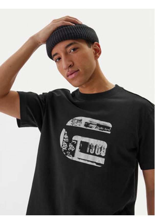 G-Star RAW - G-Star Raw T-Shirt G Icon Graphic D28823-E385 Czarny Regular Fit. Kolor: czarny. Materiał: bawełna