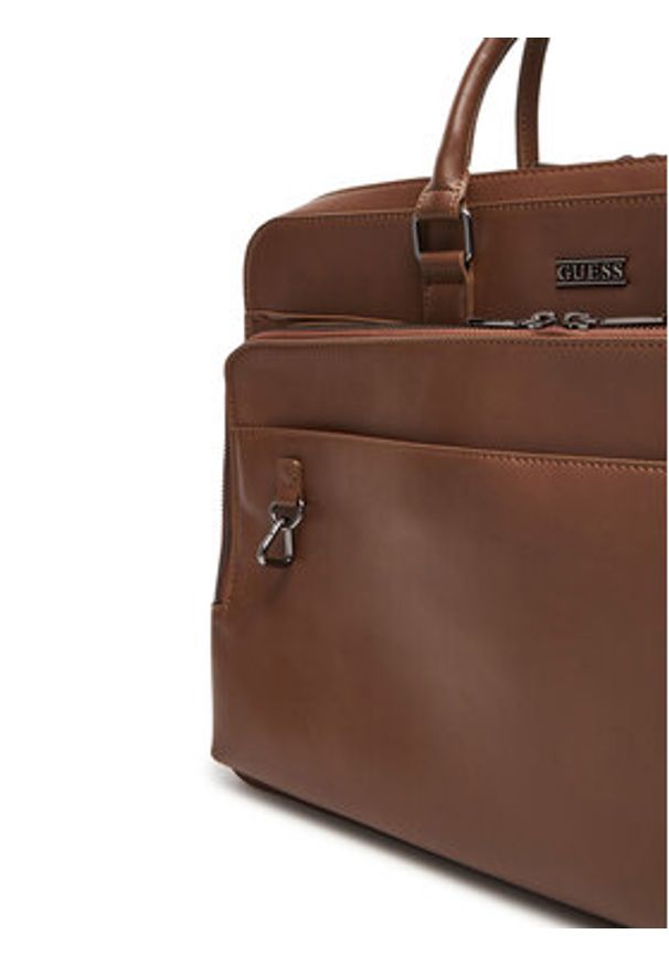 Guess Torba na laptopa HMBOCA P5338 Brązowy. Kolor: brązowy. Materiał: skóra