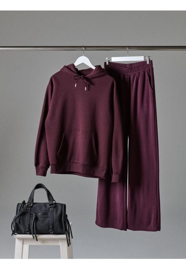 Sinsay - Bluza z kapturem - czerwony. Typ kołnierza: kaptur. Kolor: czerwony