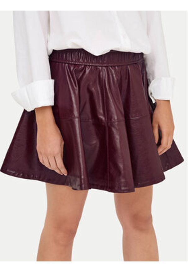 only - ONLY Spódnica z imitacji skóry Jacky 15355512 Fioletowy Regular Fit. Kolor: fioletowy. Materiał: skóra