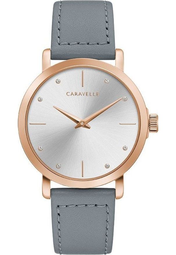 Zegarek Caravelle Zegarek damski Caravelle 44L257 szary. Kolor: szary