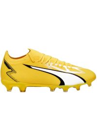 Buty piłkarskie Puma Ultra Match FG/AG M 107347 04 żółte. Kolor: żółty. Szerokość cholewki: normalna. Sport: piłka nożna