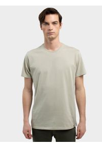Big-Star - Koszulka męska bawełniana jasnozielona Basic 300. Okazja: na co dzień. Kolor: zielony. Materiał: bawełna. Sezon: lato, wiosna. Styl: casual, klasyczny