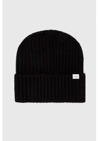 Les Deux czapka z domieszką wełny kolor czarny. Kolor: czarny. Materiał: wełna