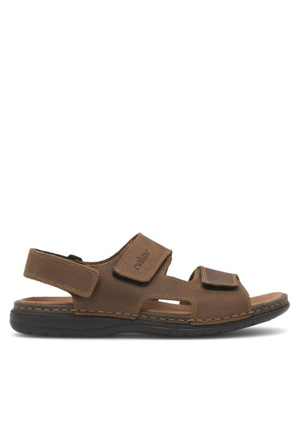 Rieker Sandały 25558-25 Brązowy. Kolor: brązowy. Materiał: skóra, nubuk