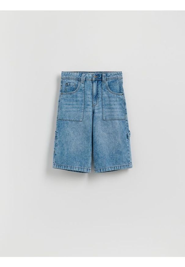 Reserved - Jeansowe szorty - niebieski. Kolor: niebieski. Materiał: jeans