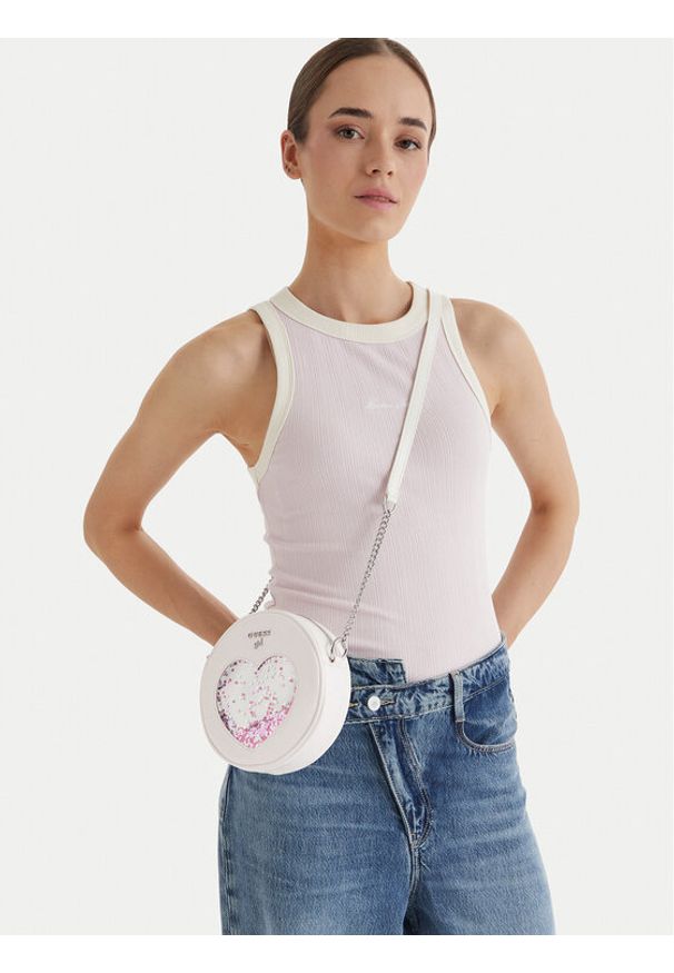 Guess Torebka J6GZ08 WH7G0 Biały. Kolor: biały. Materiał: skórzane