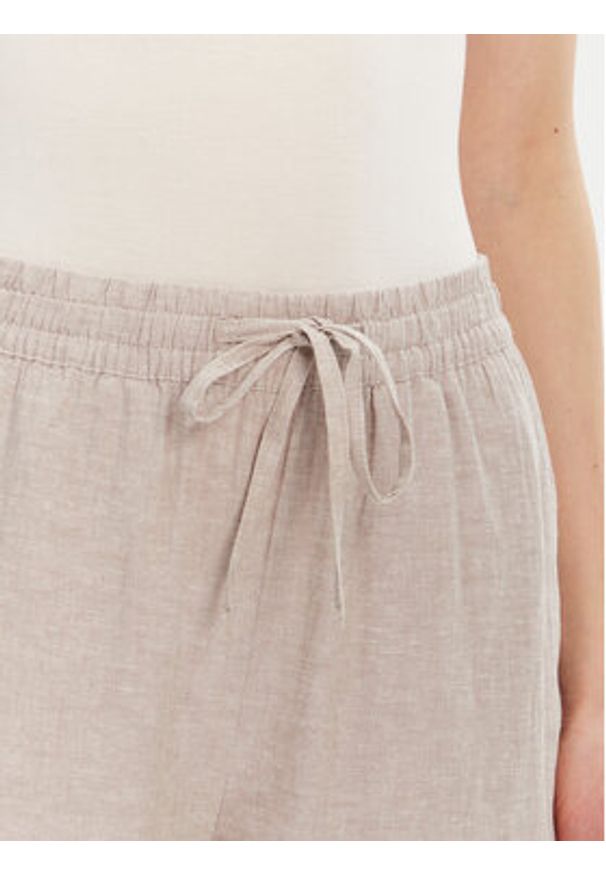 Vero Moda Spodnie materiałowe Linn 10305091 Szary Loose Fit. Kolor: szary. Materiał: len