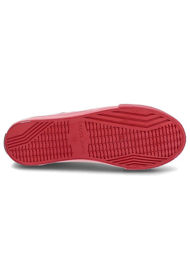 Czerwone Trampki Cross Jeans Codzienne Buty Damskie. Okazja: na co dzień. Kolor: czerwony. Materiał: guma, skóra ekologiczna. Styl: casual