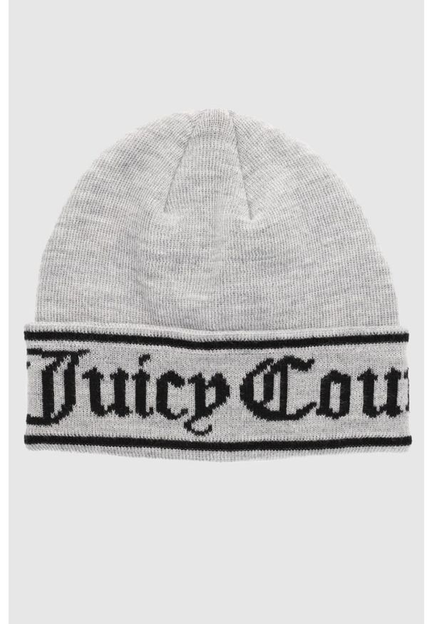 Juicy Couture - JUICY COUTURE Szara czapka z logo. Kolor: szary