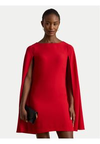 Lauren Ralph Lauren - LAUREN RALPH LAUREN Sukienka koktajlowa 253980921004 Czerwony Slim Fit. Kolor: czerwony. Materiał: syntetyk. Styl: wizytowy