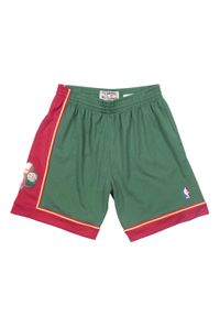 Krótka Mitchell & Ness Nba Seattle SuperSonics. Kolor: zielony, pomarańczowy, wielokolorowy. Długość: krótkie. Sport: koszykówka #1