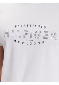 TOMMY HILFIGER - Tommy Hilfiger T-Shirt Curve Logo MW0MW30034 Biały Slim Fit. Kolor: biały. Materiał: bawełna #4
