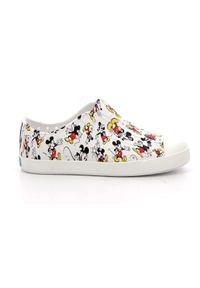 Native Shoes - Buty dziecięce Native NA12112001 Jefferson Print Disney Jr. Kolor: biały. Wzór: motyw z bajki, nadruk