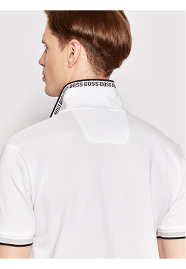 BOSS - Boss Polo Paddy 50469055 Biały Regular Fit. Typ kołnierza: polo. Kolor: biały. Materiał: bawełna