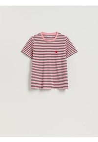 Reserved - T-shirt z sercem - wielobarwny. Materiał: bawełna #1