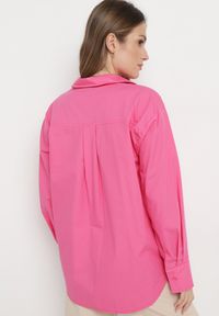 Born2be - Fuksjowa Bawełniana Koszula o Klasycznym Fasonie Pomidea. Kolor: różowy. Materiał: bawełna. Długość rękawa: długi rękaw. Długość: długie. Styl: klasyczny #5
