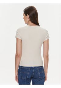 Tommy Jeans T-Shirt Essential DW0DW17383 Beżowy Slim Fit. Kolor: beżowy. Materiał: bawełna #4