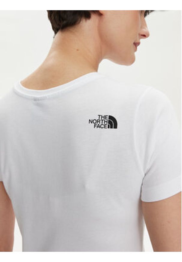 The North Face T-Shirt Easy NF0A87N6 Biały Regular Fit. Kolor: biały. Materiał: bawełna