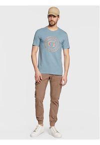 Guess T-Shirt Round Logo M3GI11 J1314 Niebieski Slim Fit. Kolor: niebieski. Materiał: bawełna #4