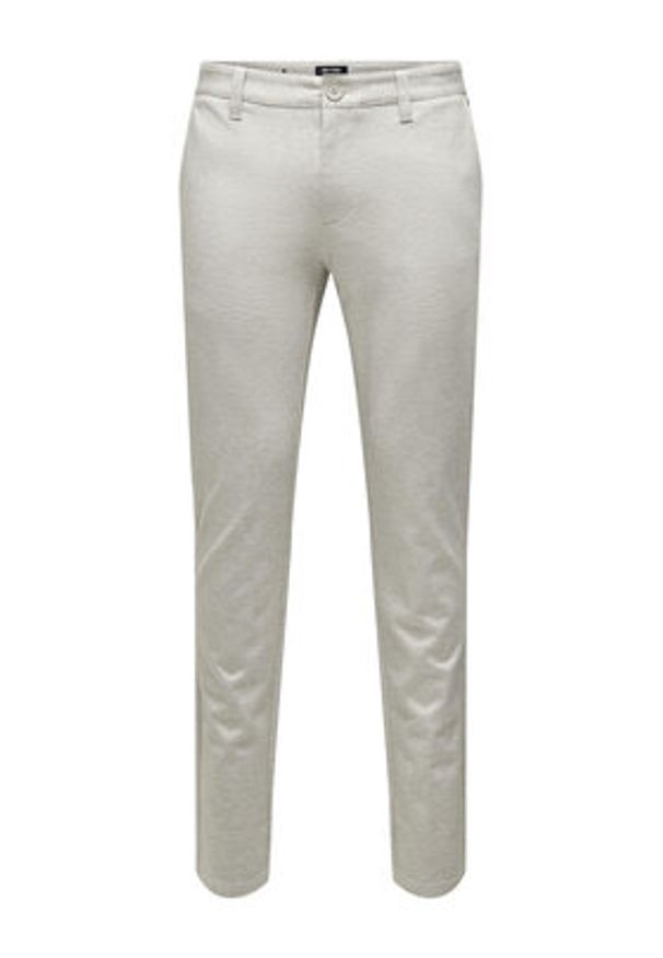 Only & Sons Chinosy Mark 22026326 Szary Slim Fit. Kolor: szary. Materiał: wiskoza