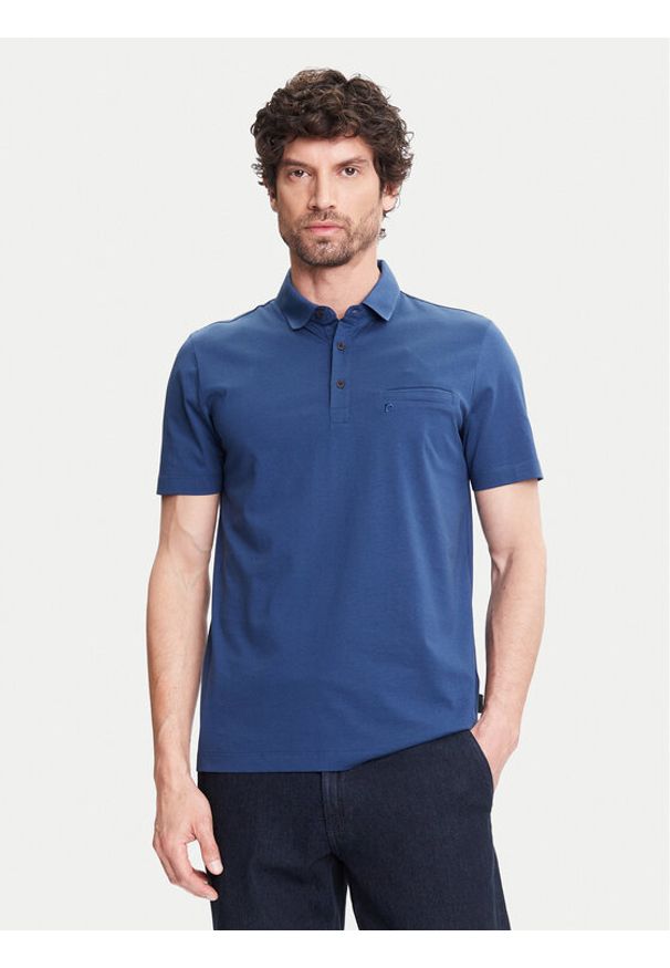 Pierre Cardin Polo C5 21514.2122 Granatowy Regular Fit. Typ kołnierza: polo. Kolor: niebieski. Materiał: bawełna