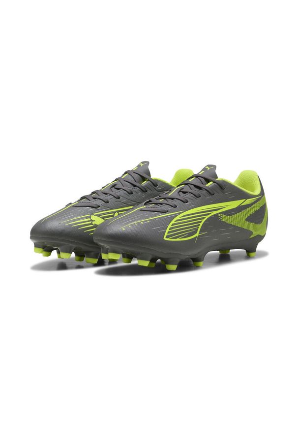 Puma - Buty piłkarskie ULTRA 5 PLAY FG/AG PUMA Matte Aged Silver Yellow Alert Blue Gray. Kolor: żółty, wielokolorowy, niebieski, szary. Sport: piłka nożna