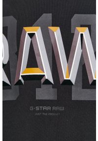 G-Star RAW - G-Star Raw - Bluza. Okazja: na co dzień. Kolor: czarny. Materiał: dzianina, poliester. Wzór: nadruk. Styl: casual