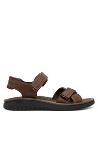 Clarks Sandały Wesley Shore 26182009 Brązowy. Kolor: brązowy. Materiał: skóra