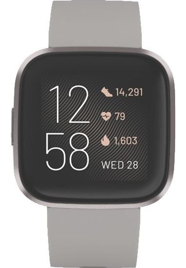 FITBIT - Smartwatch Fitbit Versa 2 Szary (FB507GYSR). Rodzaj zegarka: smartwatch. Kolor: szary