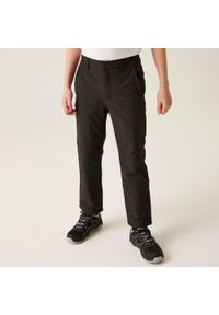 Regatta - Highton Winter Dziecięce wodoodporne spodnie turystyczne. Kolor: czarny. Sezon: zima, lato. Sport: turystyka piesza #1