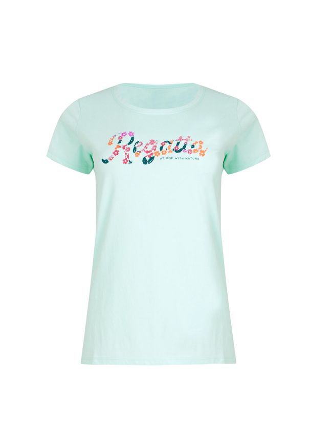 Regatta - T-shirt Damski Logo Breezed IV. Kolor: niebieski. Sport: turystyka piesza