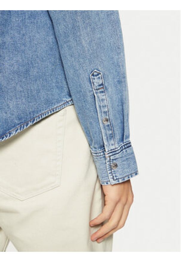 Calvin Klein Jeans Koszula jeansowa J30J326561 Niebieski Regular Fit. Kolor: niebieski. Materiał: bawełna