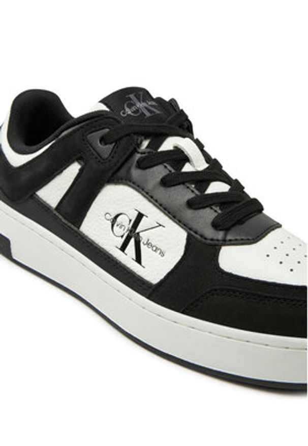 Calvin Klein Jeans Sneakersy Basket Cupsole Low Ml Mix YW0YW01579 Czarny. Kolor: czarny. Materiał: skóra