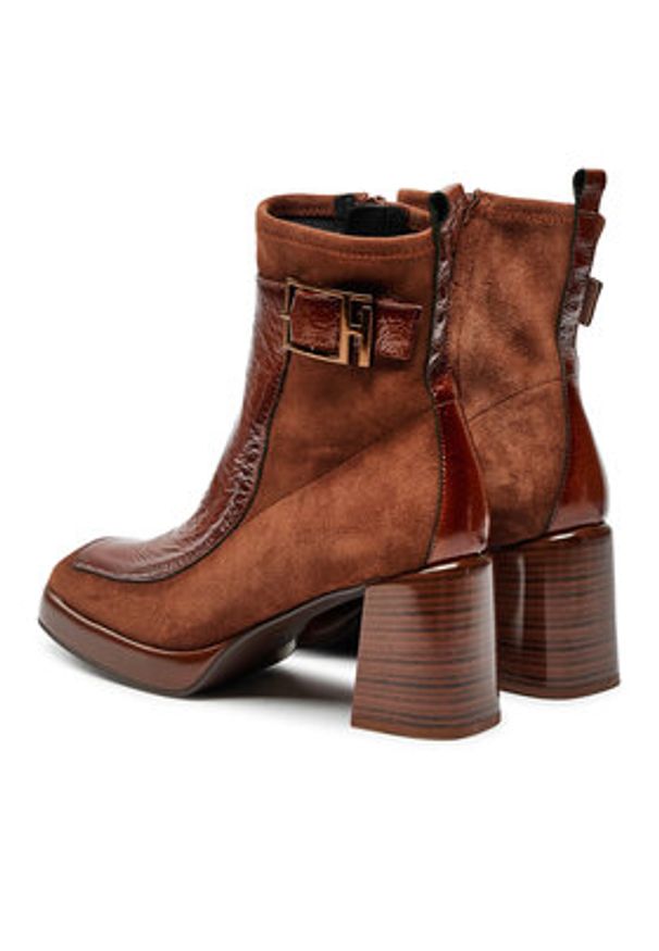 Hispanitas Botki Velour Str-I24 HI243664 Brązowy. Kolor: brązowy. Materiał: skóra