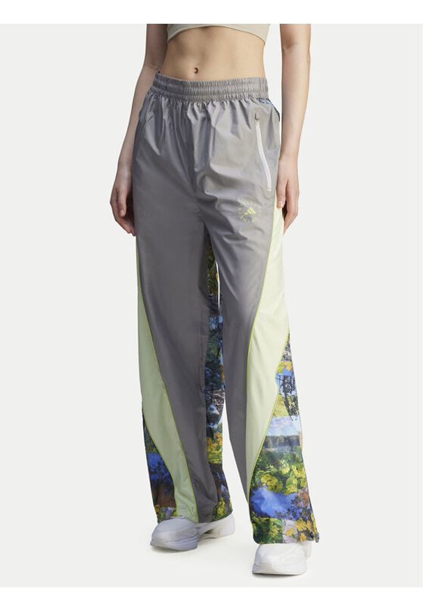 Adidas by Stella McCartney - adidas by Stella McCartney Spodnie dresowe Earth Collage JG5794 Szary Loose Fit. Kolor: szary. Materiał: syntetyk