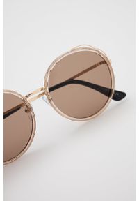 Answear Lab okulary przeciwsłoneczne damskie kolor brązowy. Kształt: okrągłe. Kolor: brązowy #2