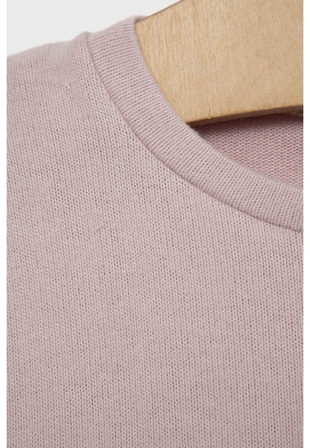 Name it Sweter dziecięcy kolor różowy lekki. Kolor: różowy. Materiał: dzianina. Wzór: gładki