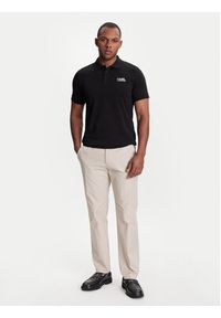 Karl Lagerfeld - KARL LAGERFELD Polo 745088 553235 Czarny Regular Fit. Typ kołnierza: polo. Kolor: czarny. Materiał: bawełna #3